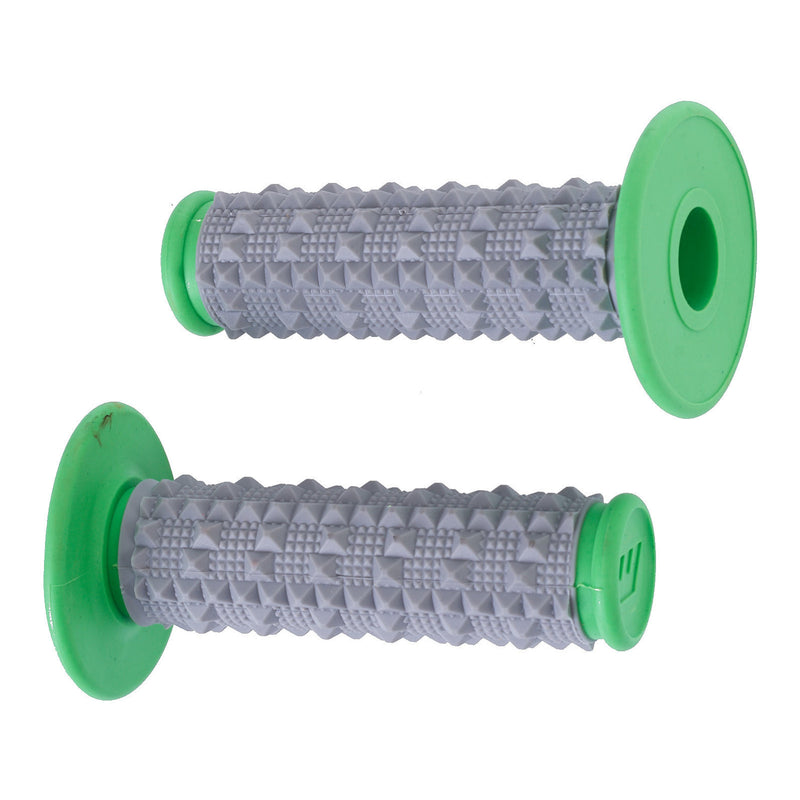 Load image into Gallery viewer, Whites MX Large Diamond Grip - Grey / Green
