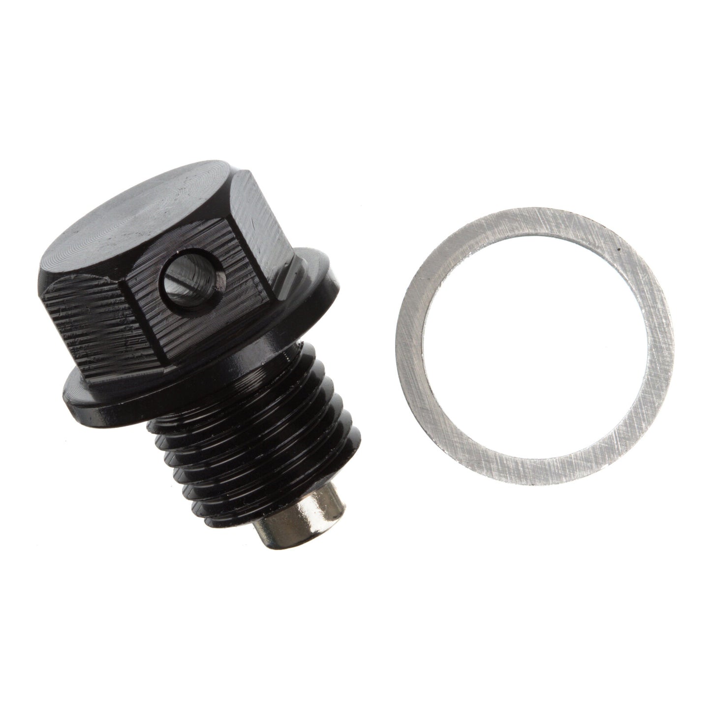 Whites Magnetic Sump Plug M12 x 10 x 1.25 - Black