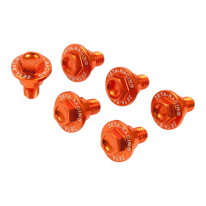Load image into Gallery viewer, Zeta Fork Guard Bolt Set (6-Piece) - KTM / Husqvarna - Orange
