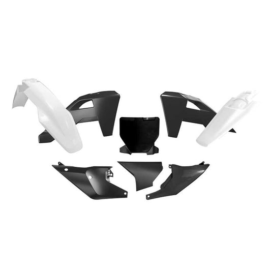 PLASTICS KIT RTECH 6 PIECE BLACK WHITE HUSQVARNA FC FX TC TX 24-ON