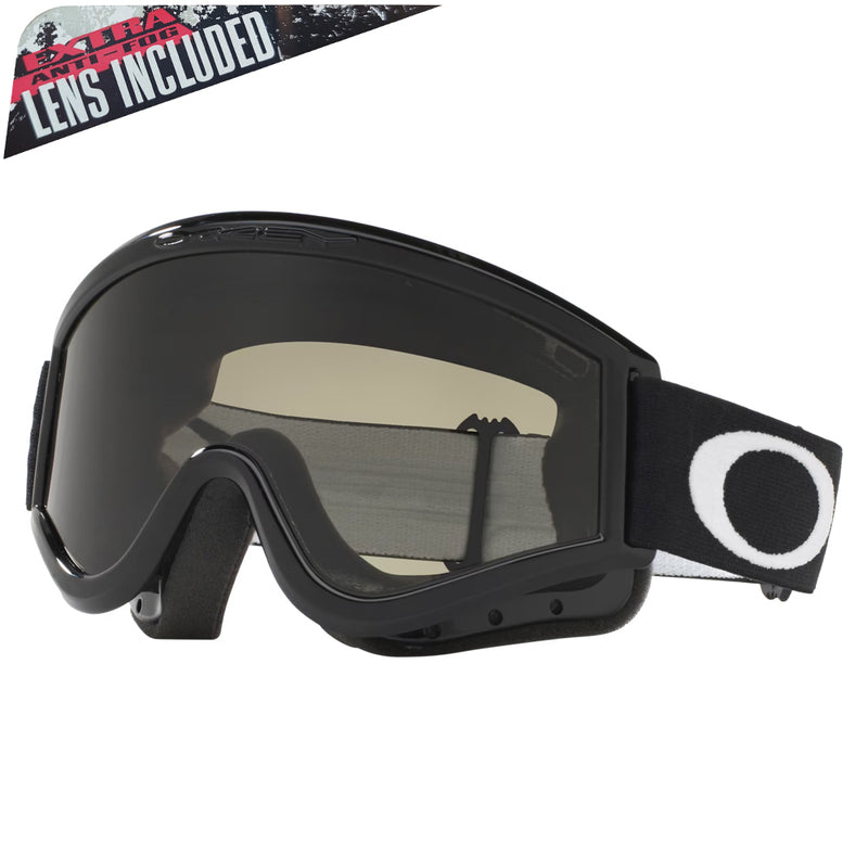 Load image into Gallery viewer, Oakley L-Frame MX OTG Goggles Black with Dark Grey Lens &amp; Clear Lens
