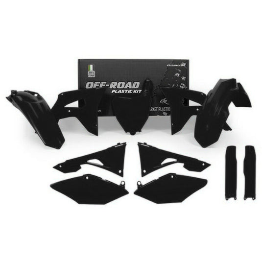 PLASTICS KIT RTECH 6 PIECE REVOLUTION BLACK HONDA CRF250R 22-24 CRF450R 21-24