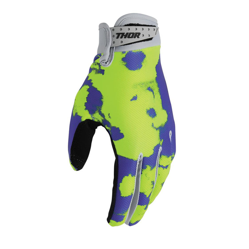 Load image into Gallery viewer, THOR GLOVE YOUTH LAUNCHMODE BLEACH GRAY/ACID

