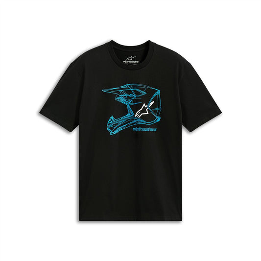 Alpinestars MX Helmet CSF Tee Black/Blue