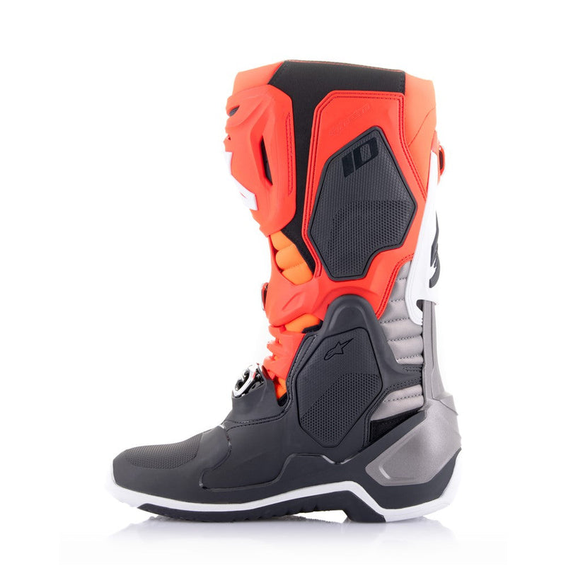 Load image into Gallery viewer, Alpinestars Tech-10 MX Boots Black/Red Fluoro/Orange Fluoro/White
