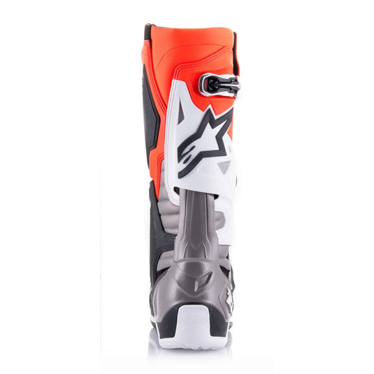 Alpinestars Tech-10 MX Boots Black/Red Fluoro/Orange Fluoro/White