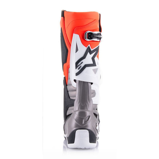 Alpinestars Tech-10 MX Boots Black/Red Fluoro/Orange Fluoro/White