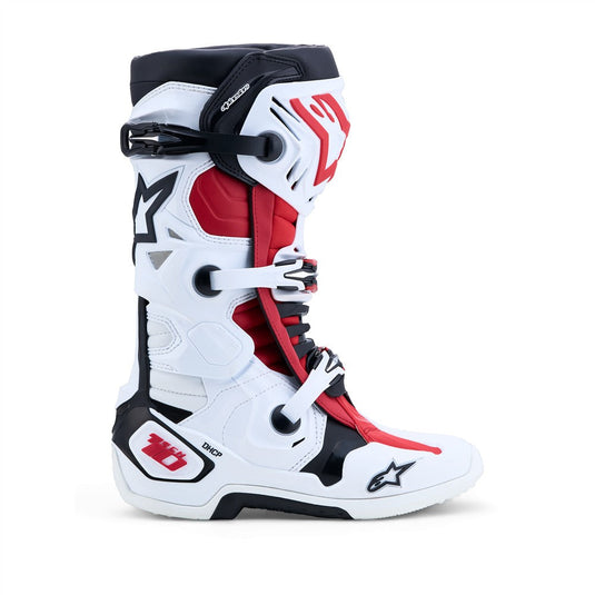 Alpinestars Tech-10 MX Boots White/Black/Bright Red