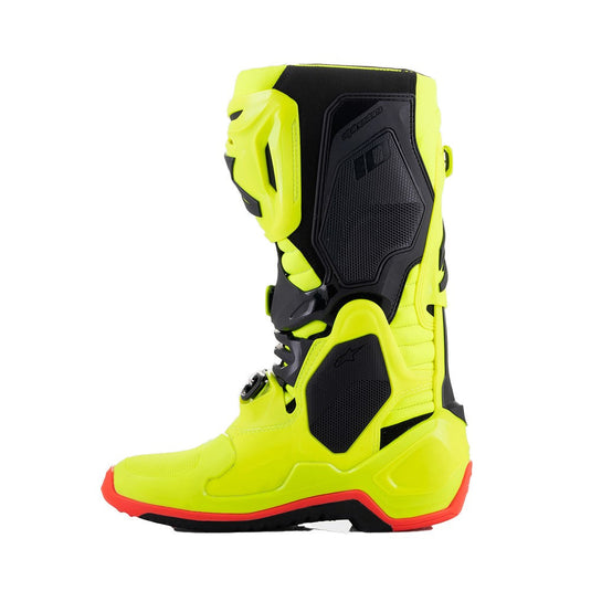 Alpinestars Tech-10 MX Boots Yellow Fluoro/Black/Red Fluoro