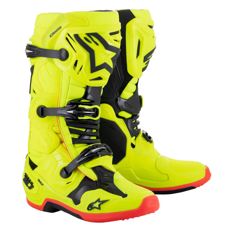 Load image into Gallery viewer, Alpinestars Tech-10 MX Boots Yellow Fluoro/Black/Red Fluoro
