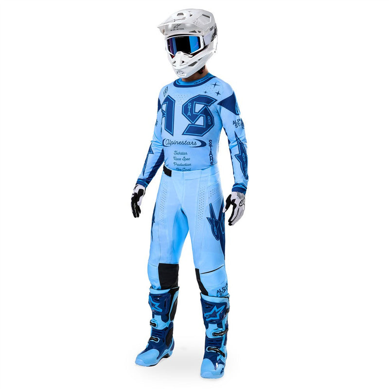 Load image into Gallery viewer, Alpinestars Tech-10 Limited Edition Steeler MX Boots Light Blue/Sapphire Blue
