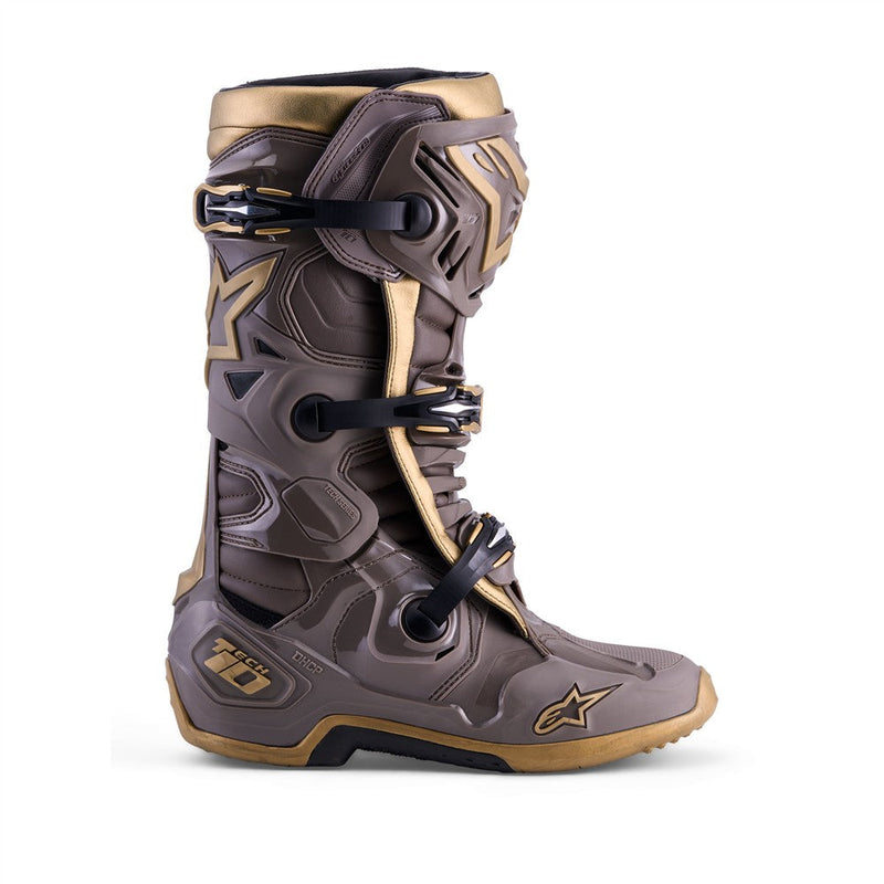 Load image into Gallery viewer, Alpinestars Tech-10 Limited Edition Air Gold MX Boots Earth Brown/Gold
