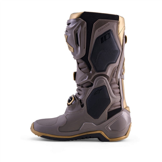Alpinestars Tech-10 Limited Edition Air Gold MX Boots Earth Brown/Gold