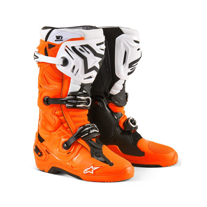 Load image into Gallery viewer, Alpinestars Tech-10 Enduro Boots Orange Fluoro/Black/White
