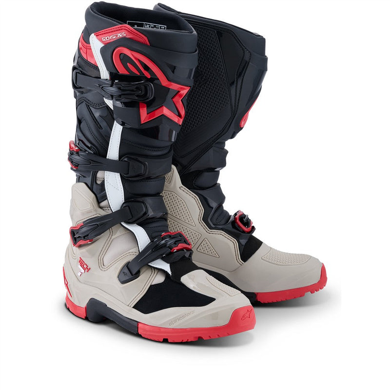 Load image into Gallery viewer, Alpinestars Tech-7 Enduro Boots Black/Light Gray/Bright Red

