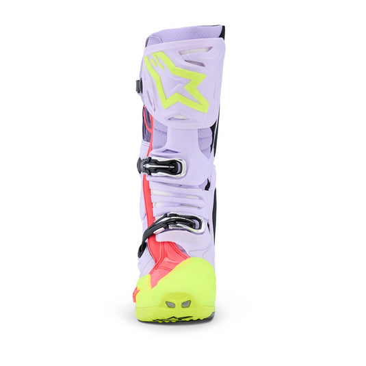 Alpinestars Tech-10 Supervented Boots Purple/Yellow Fluoro/Diva Pink