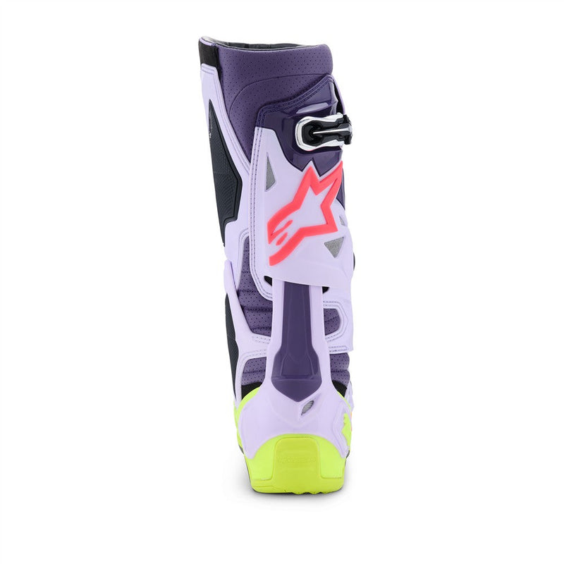 Load image into Gallery viewer, Alpinestars Tech-10 Supervented Boots Purple/Yellow Fluoro/Diva Pink
