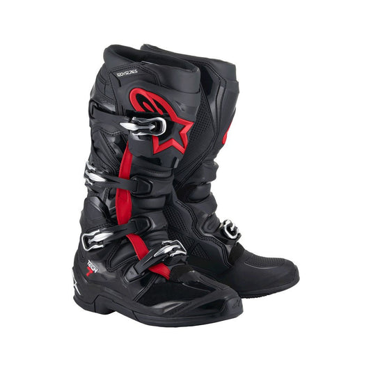 Alpinestars Tech-7 MX Boots Black/Red Fluoro