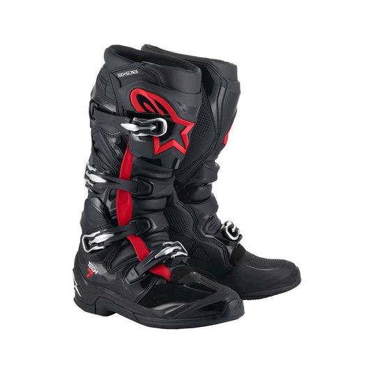 Alpinestars Tech-7 MX Boots Black/Red Fluoro