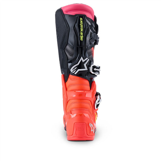 Alpinestars Tech-7 MX Boots Black/Red Fluoro/Pink Fluoro