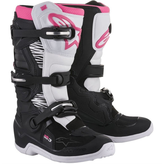 Alpinestars Stella Tech-3 MX Boots Black/White/Pink