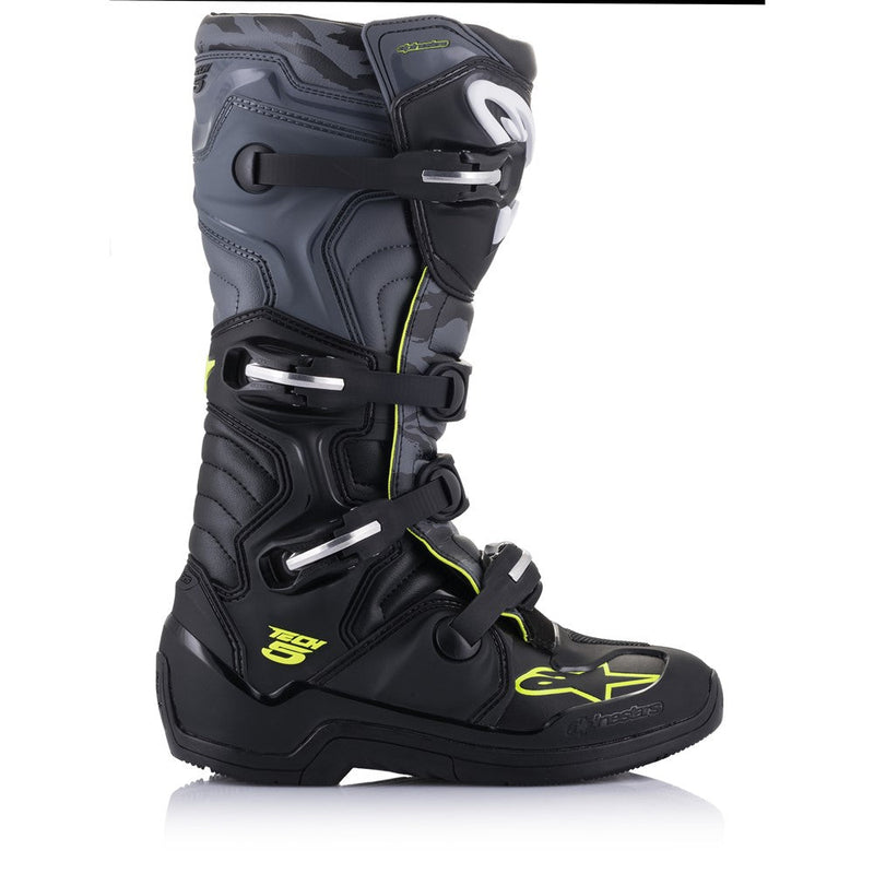 Load image into Gallery viewer, Alpinestars Tech-5 MX Boots Black/Cool Gray/Yellow Fluoro
