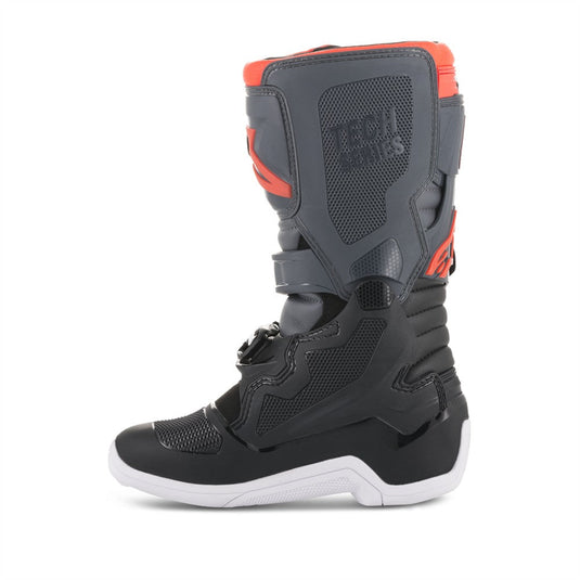 Alpinestars Tech-7S MX Boots Black/Dark Gray/Red Fluoro