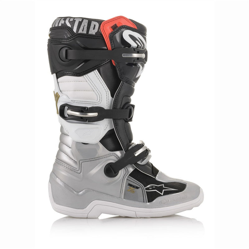 Load image into Gallery viewer, Alpinestars Tech-7S MX Boots Black/Silver/White/Gold
