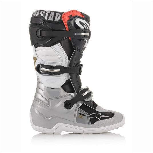 Alpinestars Tech-7S MX Boots Black/Silver/White/Gold