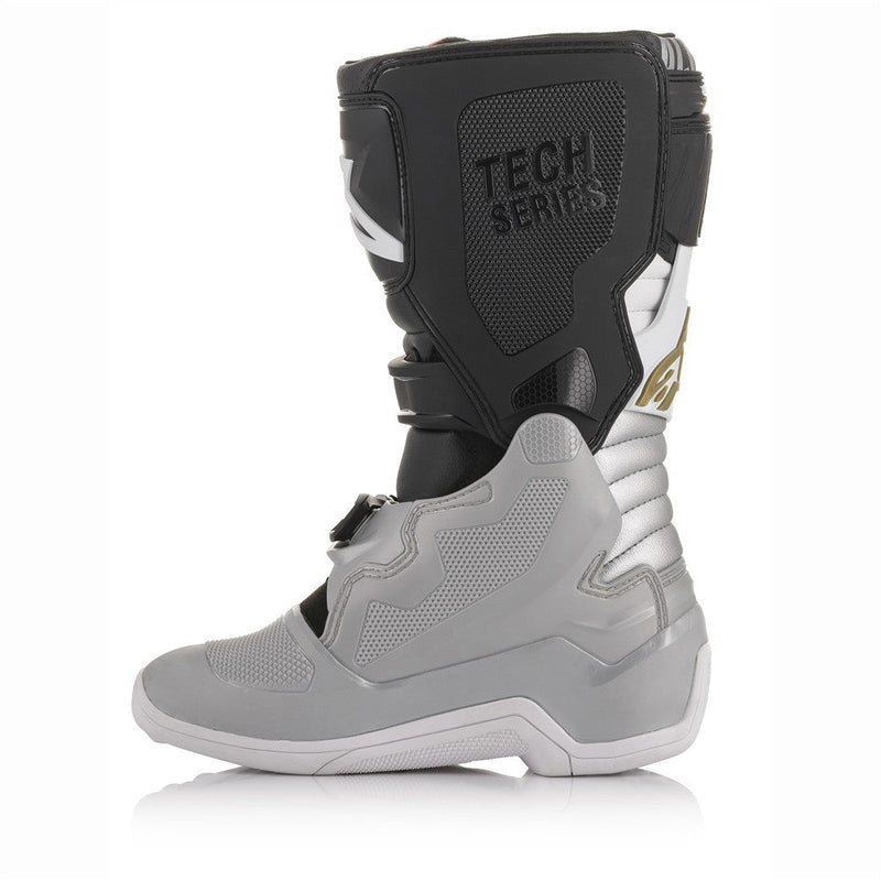 Load image into Gallery viewer, Alpinestars Tech-7S MX Boots Black/Silver/White/Gold
