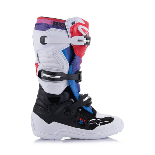 Alpinestars Tech-7S MX Boots White/Black/Rainbow