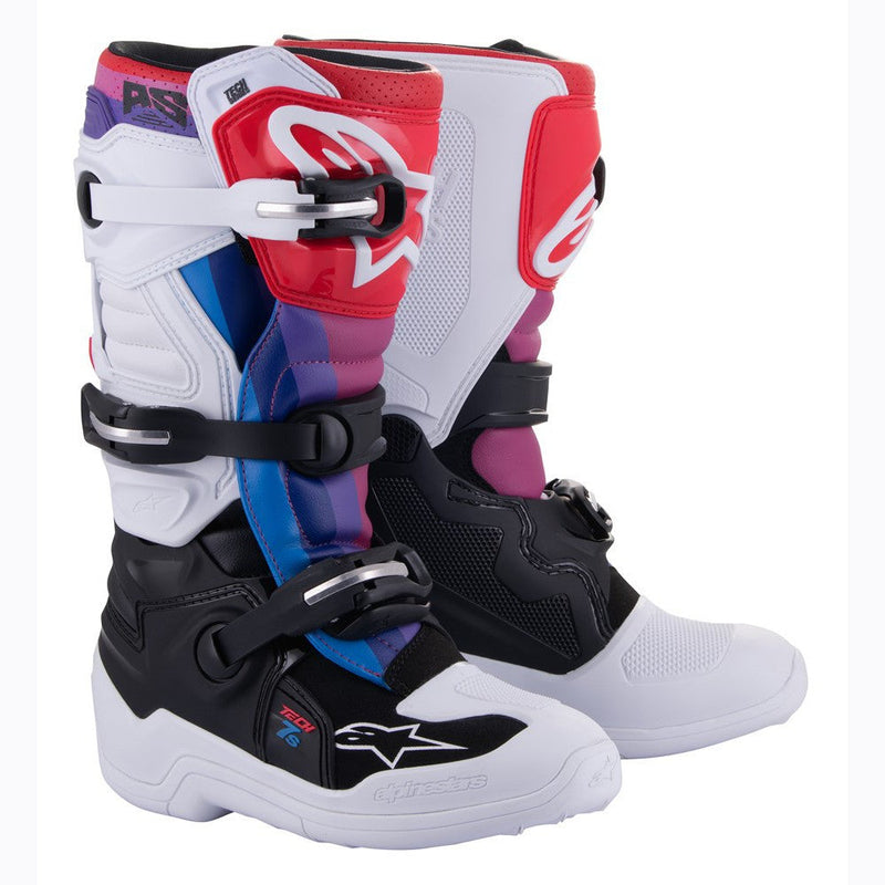 Load image into Gallery viewer, Alpinestars Tech-7S MX Boots White/Black/Rainbow
