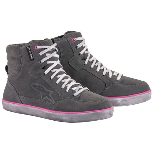 Alpinestars J-6 Waterproof Shoes Womens Light Gray/Fuchsia 42/