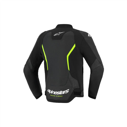 Alpinestars GP Force v2 Leather Jacket Airflow Black/Yellow Fluoro
