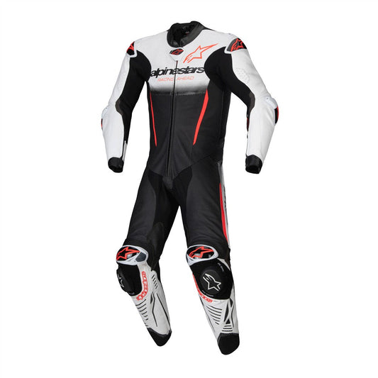 Alpinestars GP-R7 1Pc Leather Suit White/Black/Red Fluoro