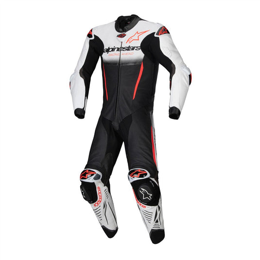 Alpinestars GP-R7 1Pc Leather Suit White/Black/Red Fluoro
