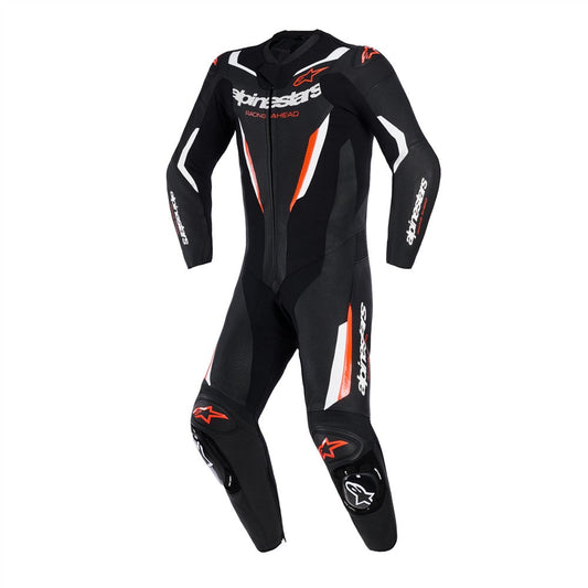 Alpinestars GP Force v2 1Pc Leather Suit Black/White/Red Fluoro