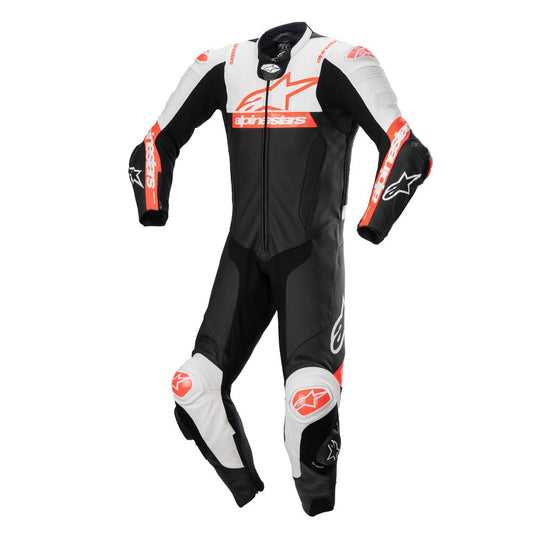 Alpinestars Missile v2 Ward 1Pc Leather Suit Black/White/Red Fluoro