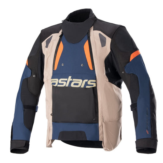 Alpinestars Halo Drystar Jacket Dark Blue/Dark Khaki/Orange Fluoro