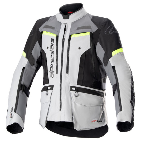 Alpinestars Bogota Pro Drystar Jacket Ice Grey/Dark Grey/Yellow Fluoro