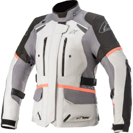 Alpinestars Stella Andes v3 Drystar Jacket Ice Gray/Dark Gray/Coral