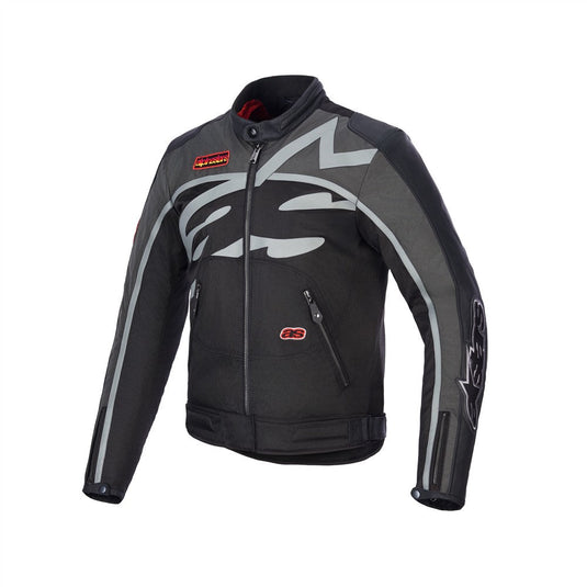 Alpinestars Axton Leather/Textile Jacket Black/Anthracite/Red/Tangerine