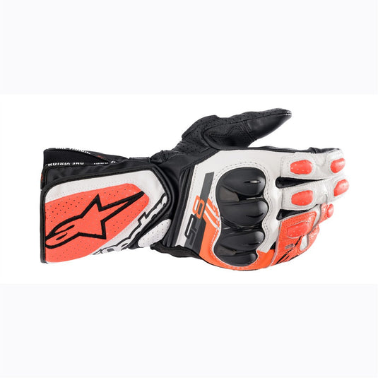 Alpinestars SP-8 v3 Gloves  Black/White/Red Fluoro