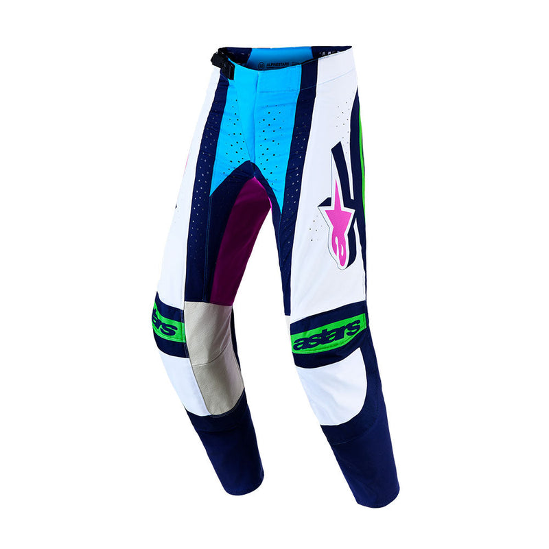 Load image into Gallery viewer, Alpinestars Techstar Maven Pants White/Blithe Blue/Green Fluoro
