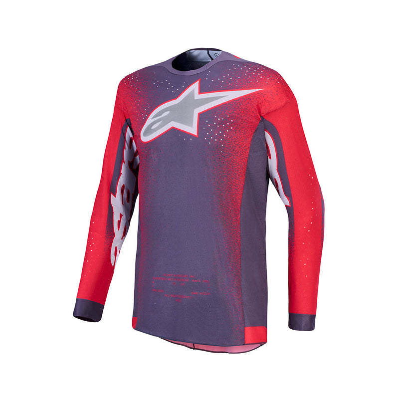 Load image into Gallery viewer, Alpinestars Supertech AFD Hiten Jersey Graystone/Red Fluoro/Light Lilac
