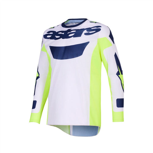Alpinestars Racer Air Riway Jersey Light Gray/Yellow Fluoro/Blue