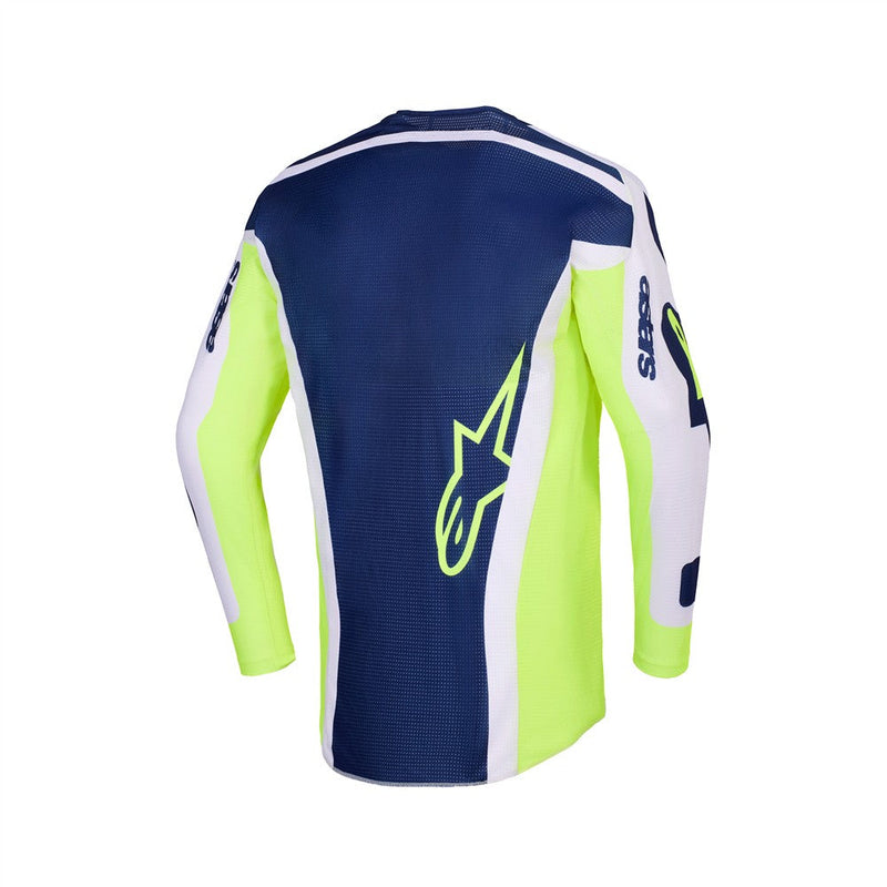 Load image into Gallery viewer, Alpinestars Racer Air Riway Jersey Light Gray/Yellow Fluoro/Blue
