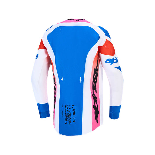 Alpinestars Supertech Dyna Jersey White/Blithe Blue/Black/Purple