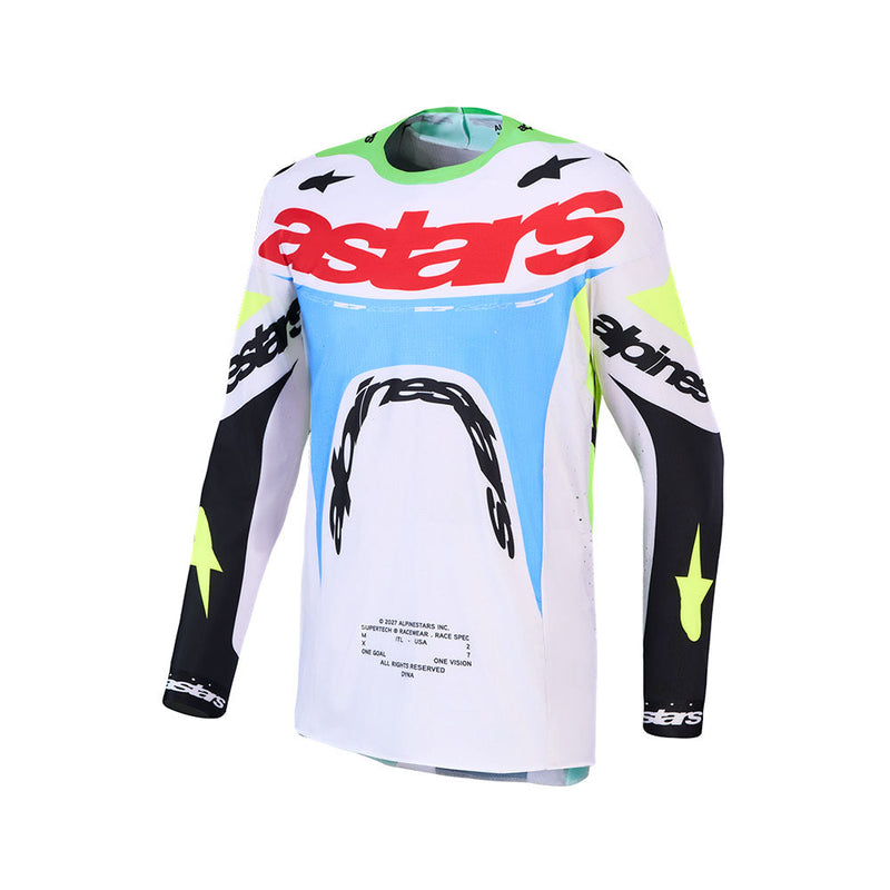 Load image into Gallery viewer, Alpinestars Supertech Dyna Jersey Light Lilac/Green Fluoro/Black
