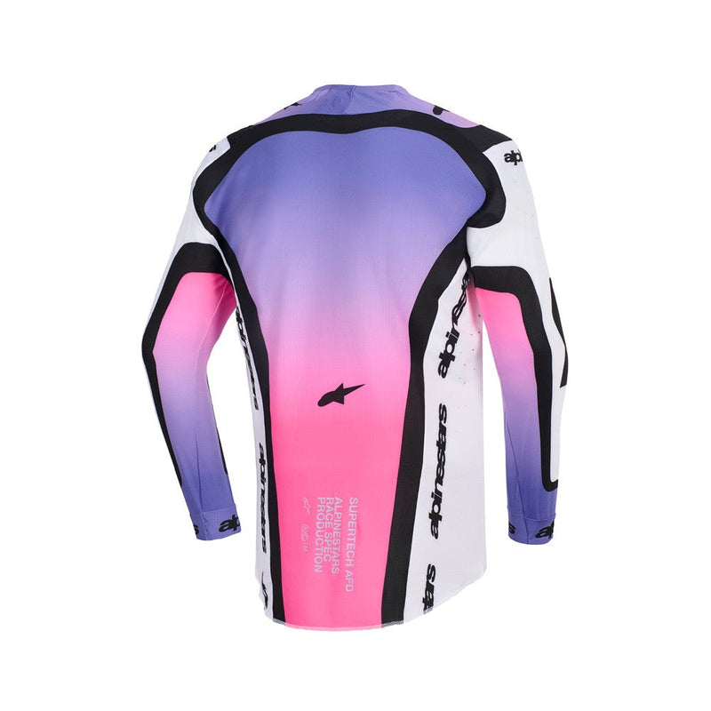 Load image into Gallery viewer, Alpinestars Supertech Pro Vista Jersey White/Purple/Black
